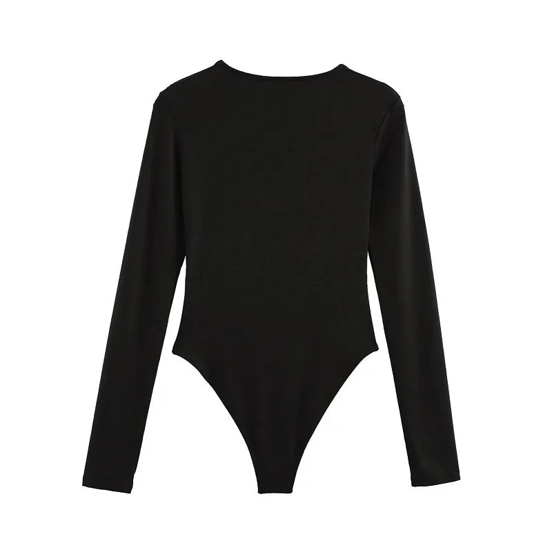 Sculpted Long-Sleeve Minimalist Bodysuit