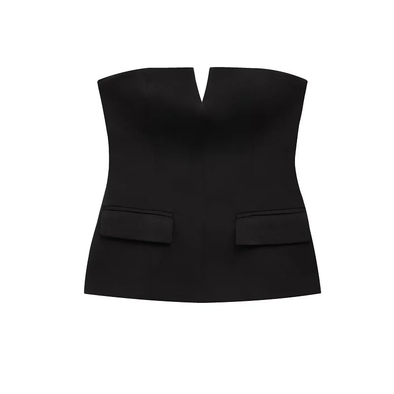 Strapless Backless Off-Shoulder Crop Top