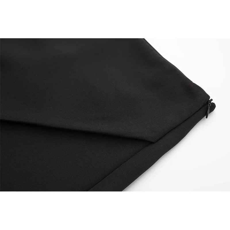 High-Waist Asymmetric Mini Skort