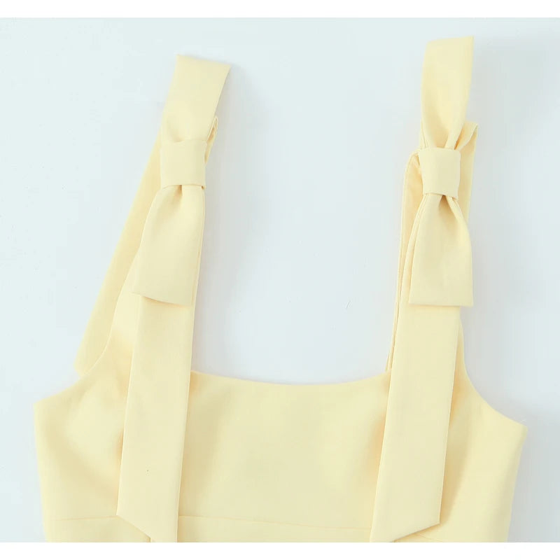 Backless Bow Bustier Crop Camisole