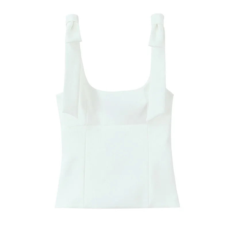 Backless Bow Bustier Crop Camisole