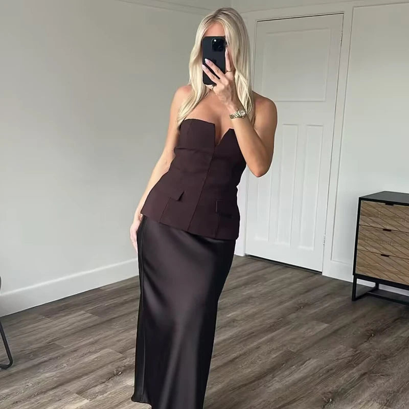 Strapless Backless Off-Shoulder Crop Top