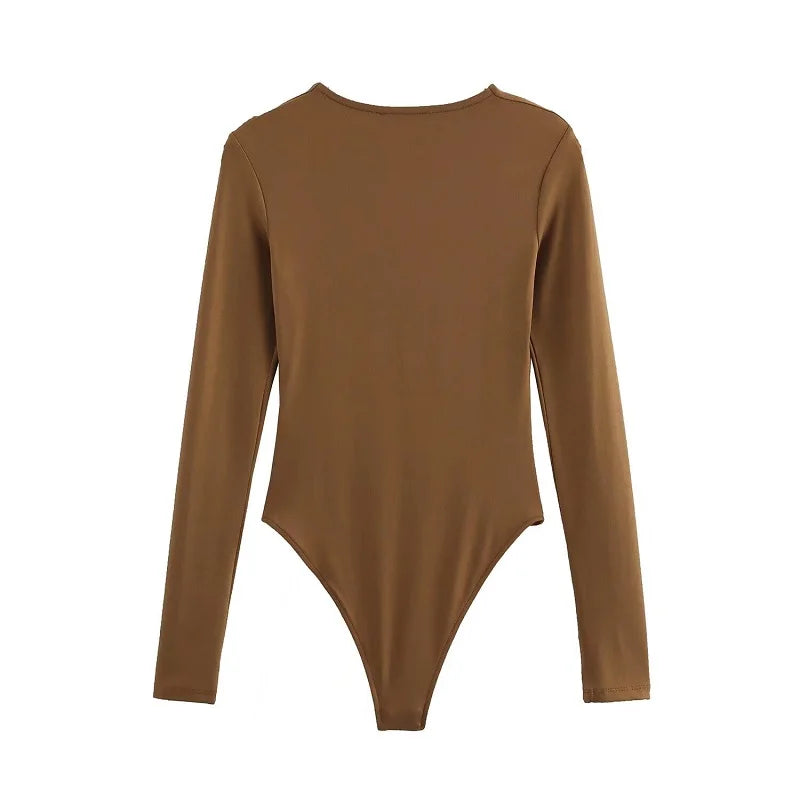Sculpted Long-Sleeve Minimalist Bodysuit