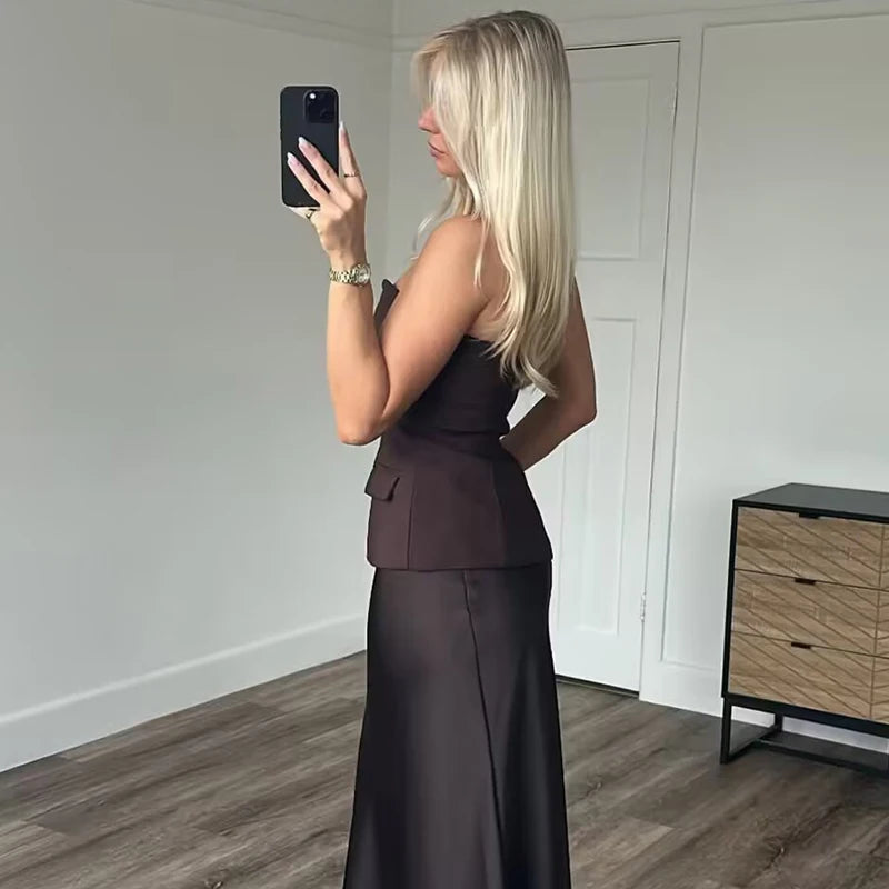Strapless Backless Off-Shoulder Crop Top