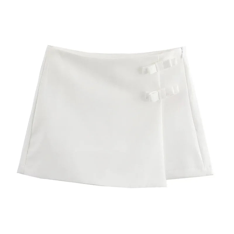 Tailored Bow High-Waist Skort