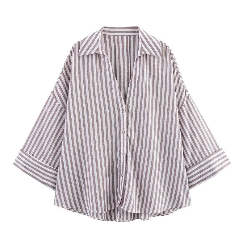 Relaxed Oversized Button-Down Casual Shirt