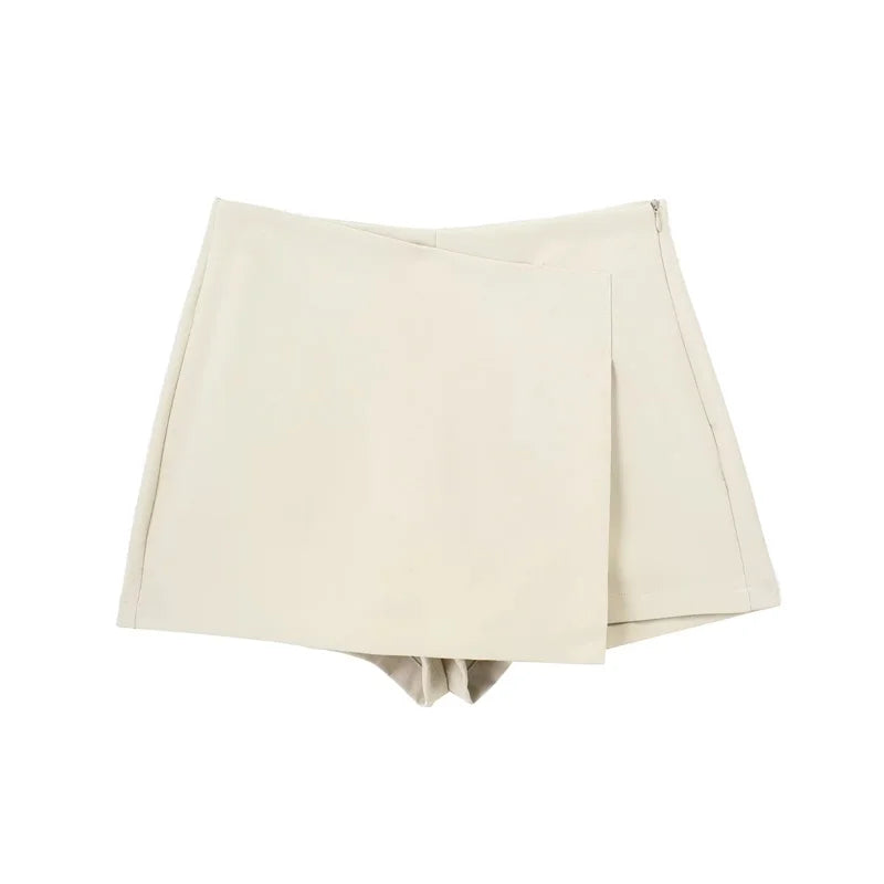 Asymmetric Waist Mini Skort