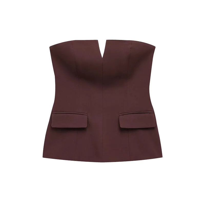 Strapless Backless Off-Shoulder Crop Top