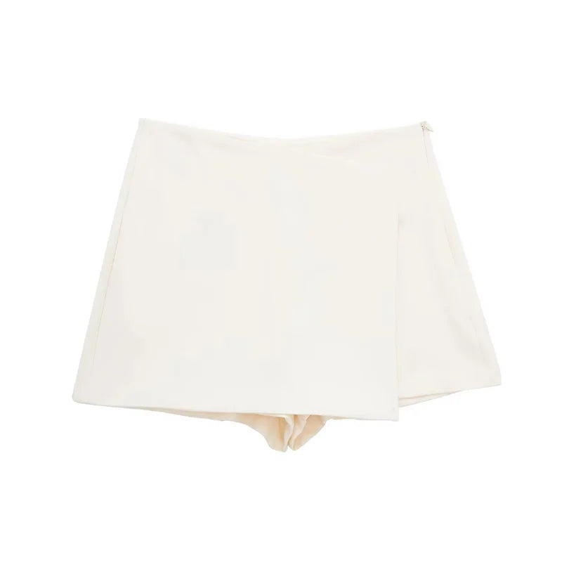 Asymmetric Waist Mini Skort