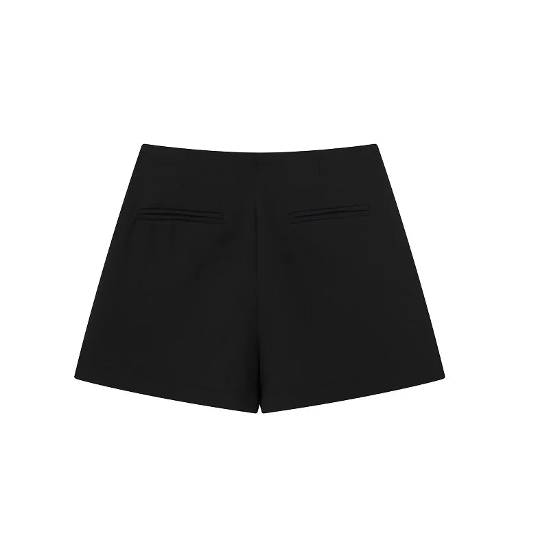 High-Waist Asymmetric Mini Skort