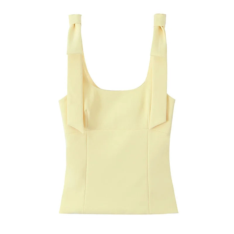 Backless Bow Bustier Crop Camisole
