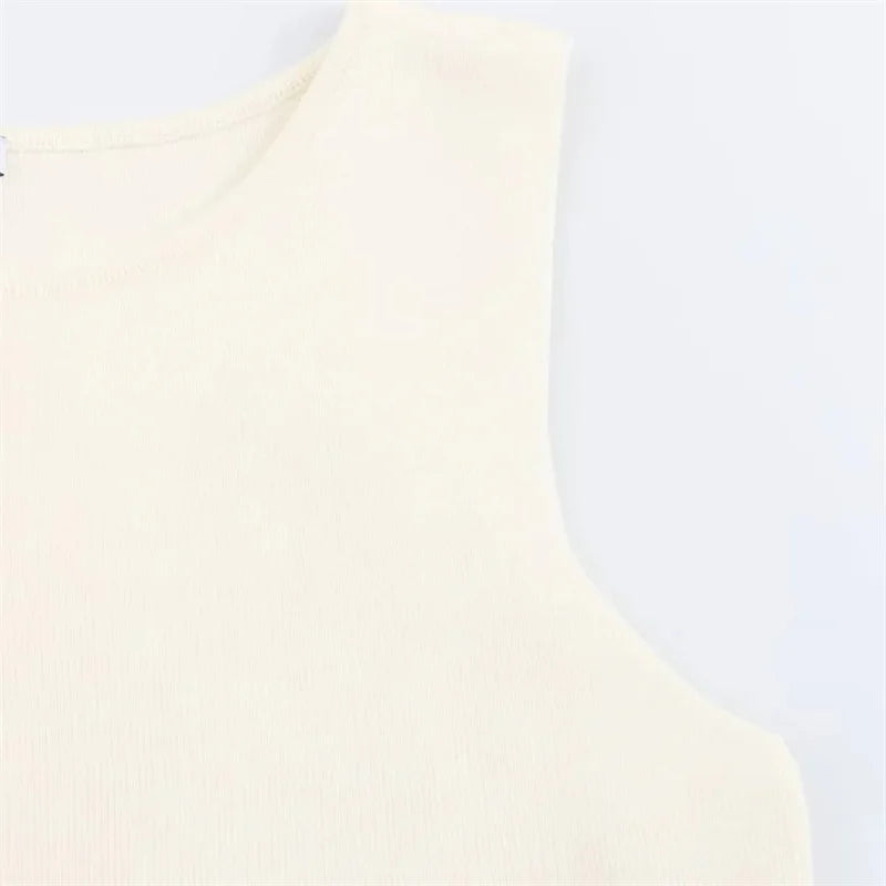 Minimalist Knit Single-Breasted Tailored Vest