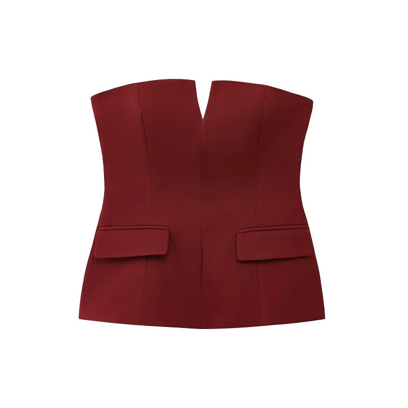 Strapless Backless Off-Shoulder Crop Top