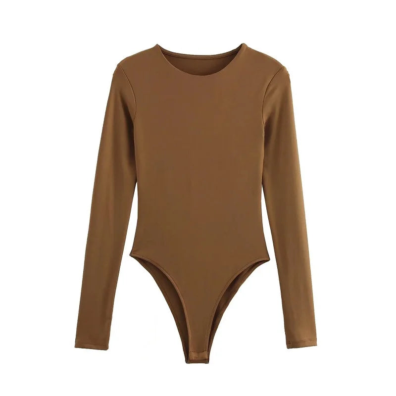Sculpted Long-Sleeve Minimalist Bodysuit