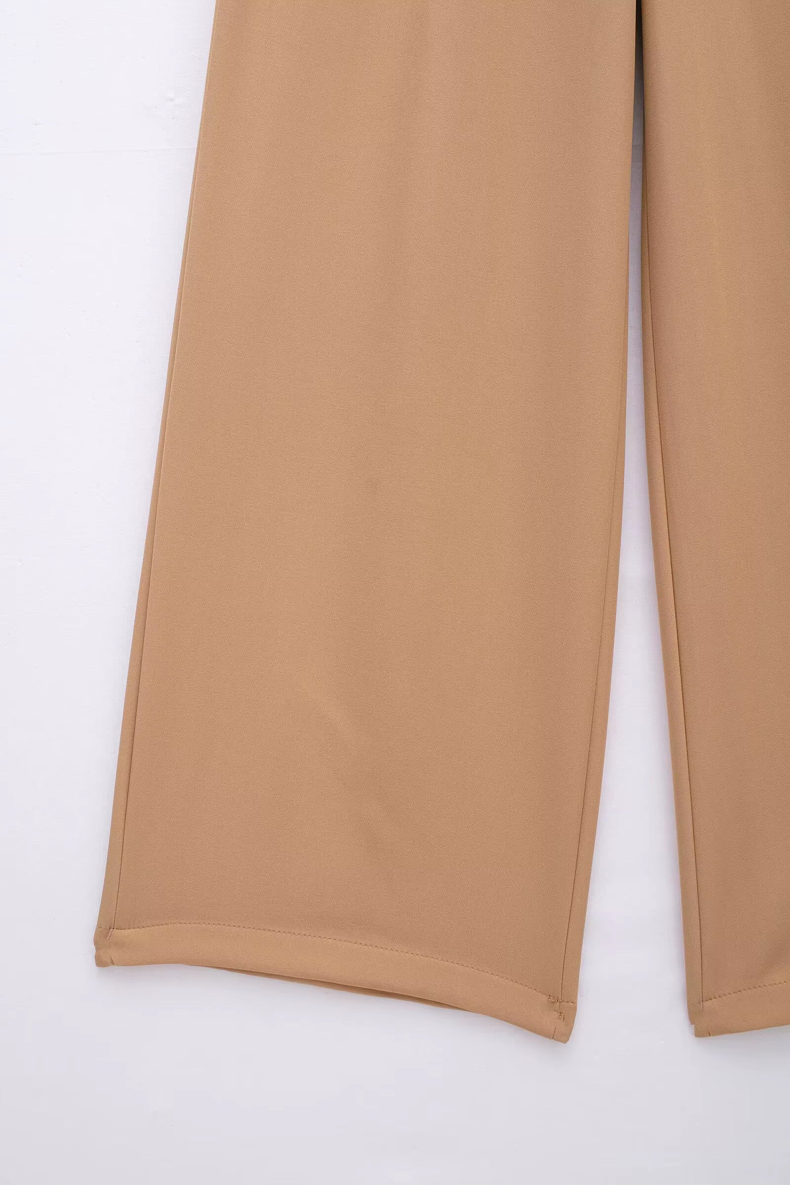 High Waist Pleated Wide Leg Pants with Pockets