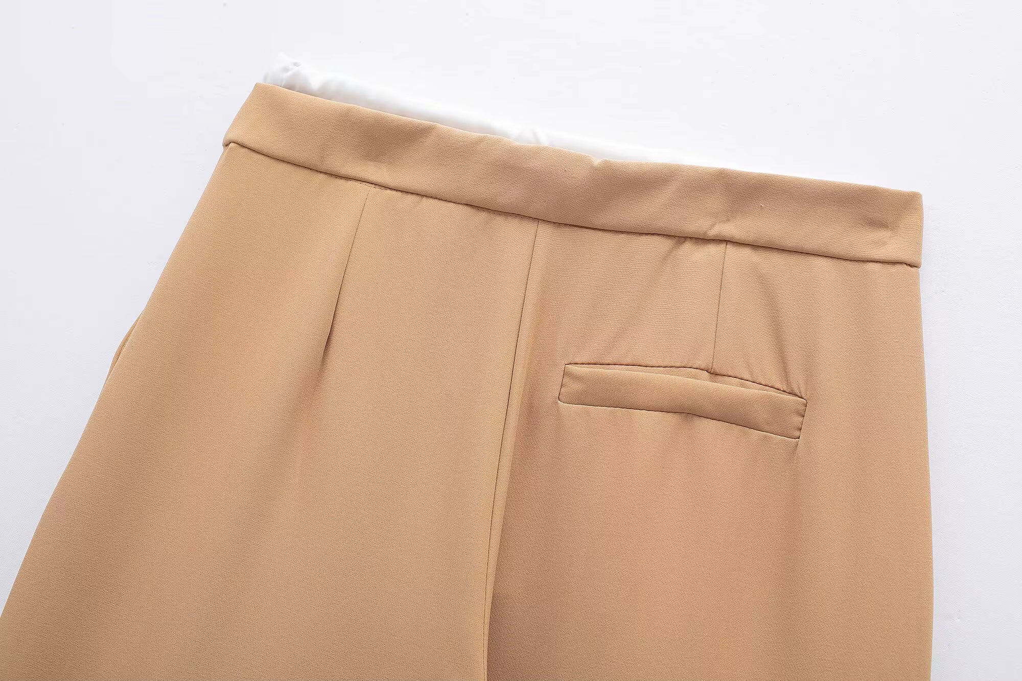 High Waist Pleated Wide Leg Pants with Pockets