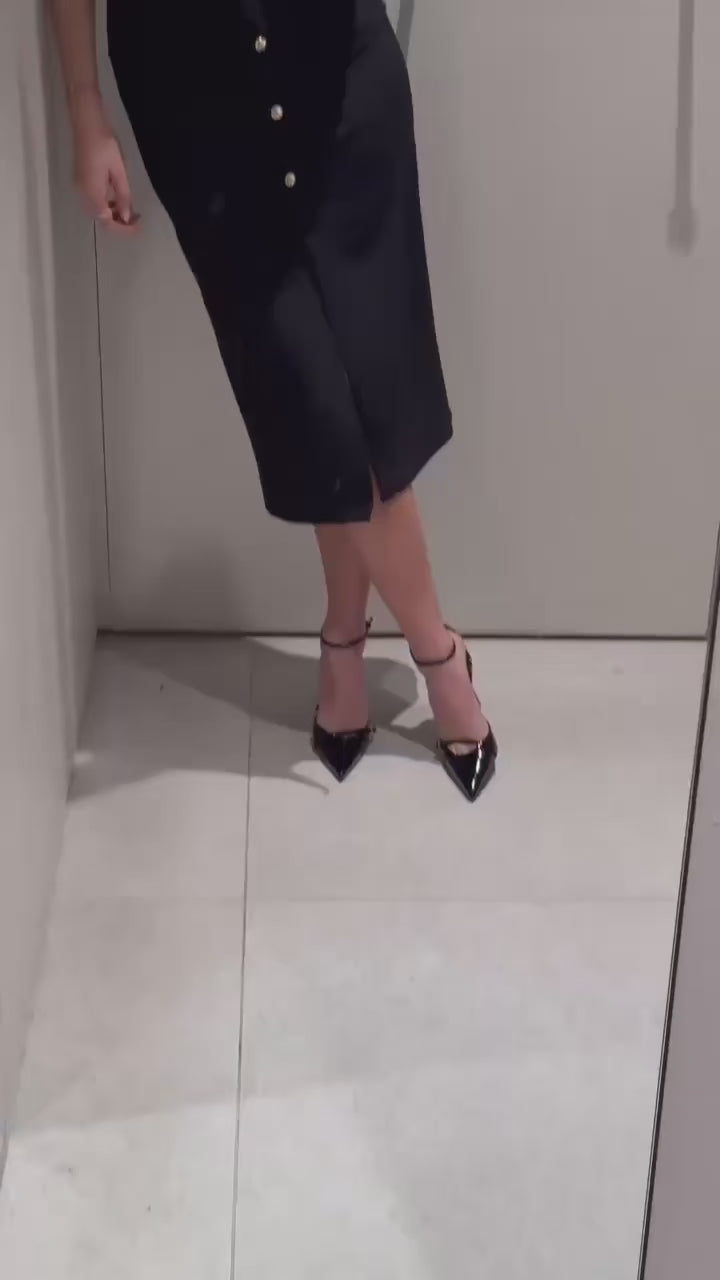 Sleeveless Belted Button-Front Midi Dress