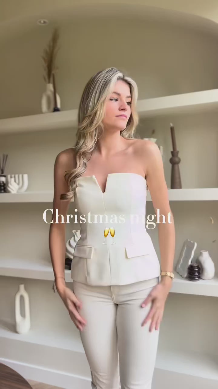 Strapless Backless Off-Shoulder Crop Top