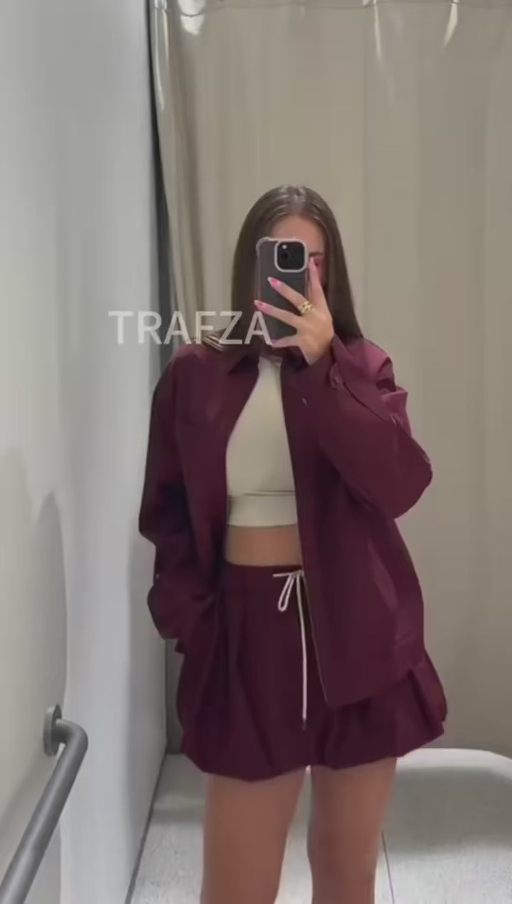 Minimalist High-Street Zipper Bomber Jacket