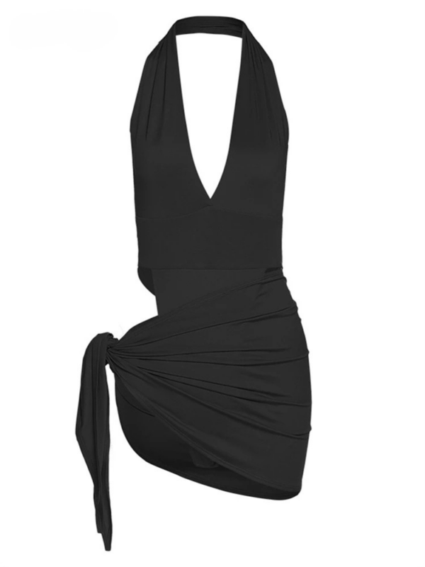 Strapless Bodysuit with Mini Skirt Two-Piece Set Strapless Bodysuit with Mini Skirt Two-Piece Set