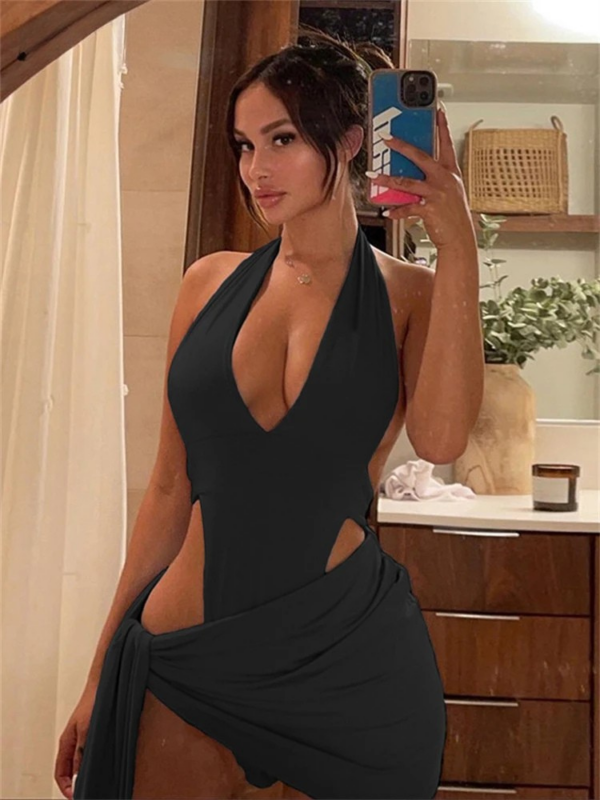 Strapless Bodysuit with Mini Skirt Two-Piece Set Strapless Bodysuit with Mini Skirt Two-Piece Set