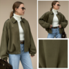 Chic Suede Oversized Bomber Jacket Chic Suede Oversized Bomber Jacket