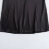 Satin Ruched O-Neck Sleeveless Long Dress