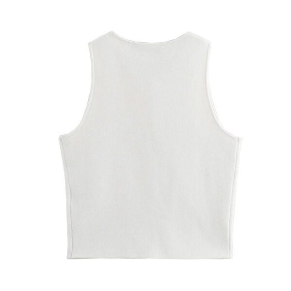 Knit Button Crop Top with Streetwear Edge Knit Button Crop Top with Streetwear Edge