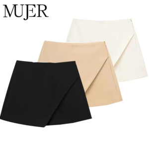 High-Waist Asymmetric Mini Skort High-Waist Asymmetric Mini Skort