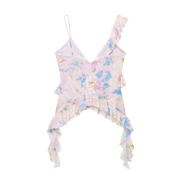 Ruffled Tulle Backless Camisole Top Ruffled Tulle Backless Camisole Top