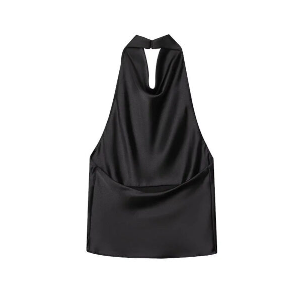 Satin Halter Backless Cami Top Satin Halter Backless Cami Top