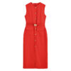 Sleeveless Belted Button-Front Midi Dress Sleeveless Belted Button-Front Midi Dress
