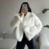 Plush Luxe Faux Fur Turn-Down Collar Jacket Plush Luxe Faux Fur Turn-Down Collar Jacket