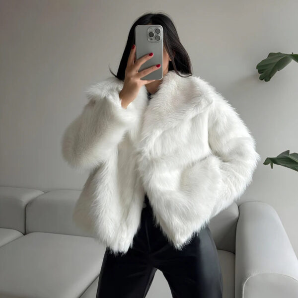 Plush Luxe Faux Fur Turn-Down Collar Jacket Plush Luxe Faux Fur Turn-Down Collar Jacket