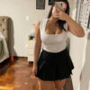 Square Neck Sleeveless Bodycon Bodysuit Square Neck Sleeveless Bodycon Bodysuit