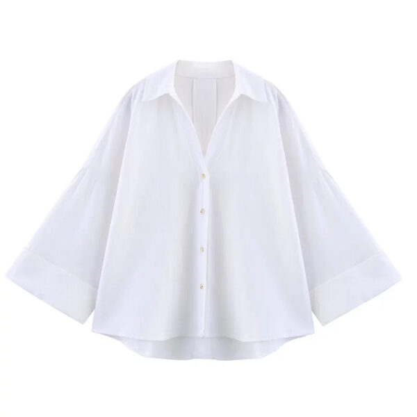 Relaxed Oversized Button-Down Casual Shirt Relaxed Oversized Button-Down Casual Shirt