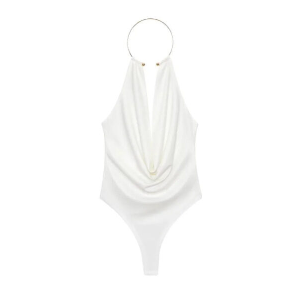 Backless Sleeveless Solid Summer Bodysuit Backless Sleeveless Solid Summer Bodysuit