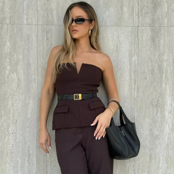 Strapless Backless Off-Shoulder Crop Top