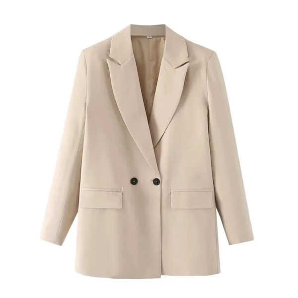 Refined Structured Double-Breasted Tailored Blazer Refined Structured Double-Breasted Tailored Blazer