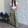 Plaid Wide Leg Mid-Waist Pants Plaid Wide Leg Mid-Waist Pants