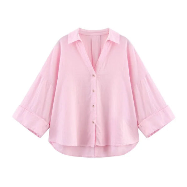 Relaxed Oversized Button-Down Casual Shirt Relaxed Oversized Button-Down Casual Shirt