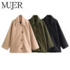 Oversized Long Trench Coat Bomber Jacket