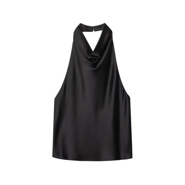 Satin Halter Backless Cami Top Satin Halter Backless Cami Top
