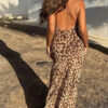 Vintage Tulle Backless Slip Midi Dress