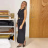 Sleeveless Belted Button-Front Midi Dress Sleeveless Belted Button-Front Midi Dress