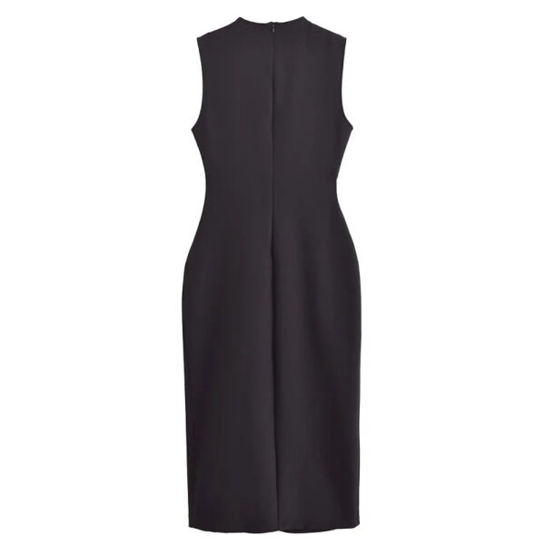 Sleeveless Belted Button-Front Midi Dress Sleeveless Belted Button-Front Midi Dress