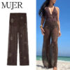 Sheer Sequin Wide-Leg Pants Sheer Sequin Wide-Leg Pants