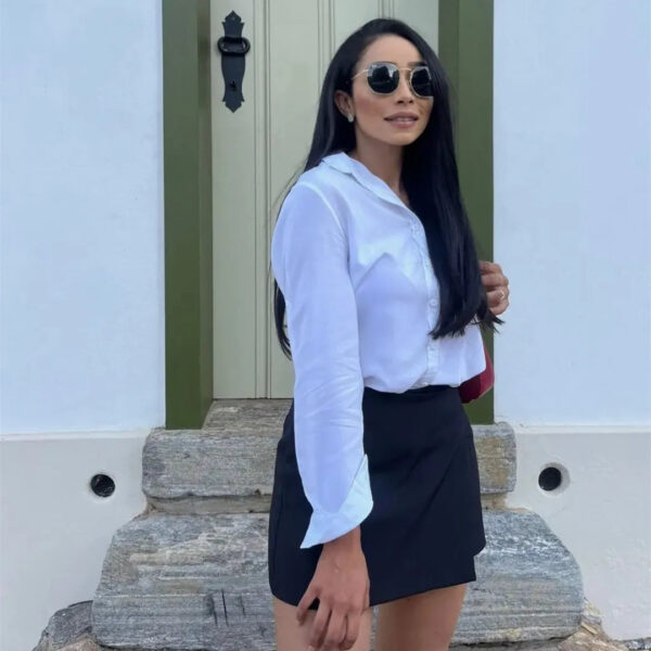 Asymmetric Waist Mini Skort
