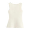 Minimalist Knit Single-Breasted Tailored Vest Minimalist Knit Single-Breasted Tailored Vest