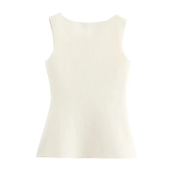 Minimalist Knit Single-Breasted Tailored Vest Minimalist Knit Single-Breasted Tailored Vest